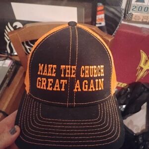 Black and Orange Trucker Hat